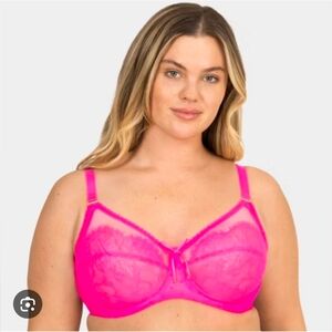 Smart And Sexy Bright Pink Lace Underwire Bra